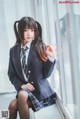 Coser @ 桜 桃 喵 Vol.082: 桜 桃 未熟 2 冬季 制服 丝 秀 (45 photos)