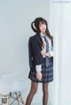 Coser @ 桜 桃 喵 Vol.082: 桜 桃 未熟 2 冬季 制服 丝 秀 (45 photos)